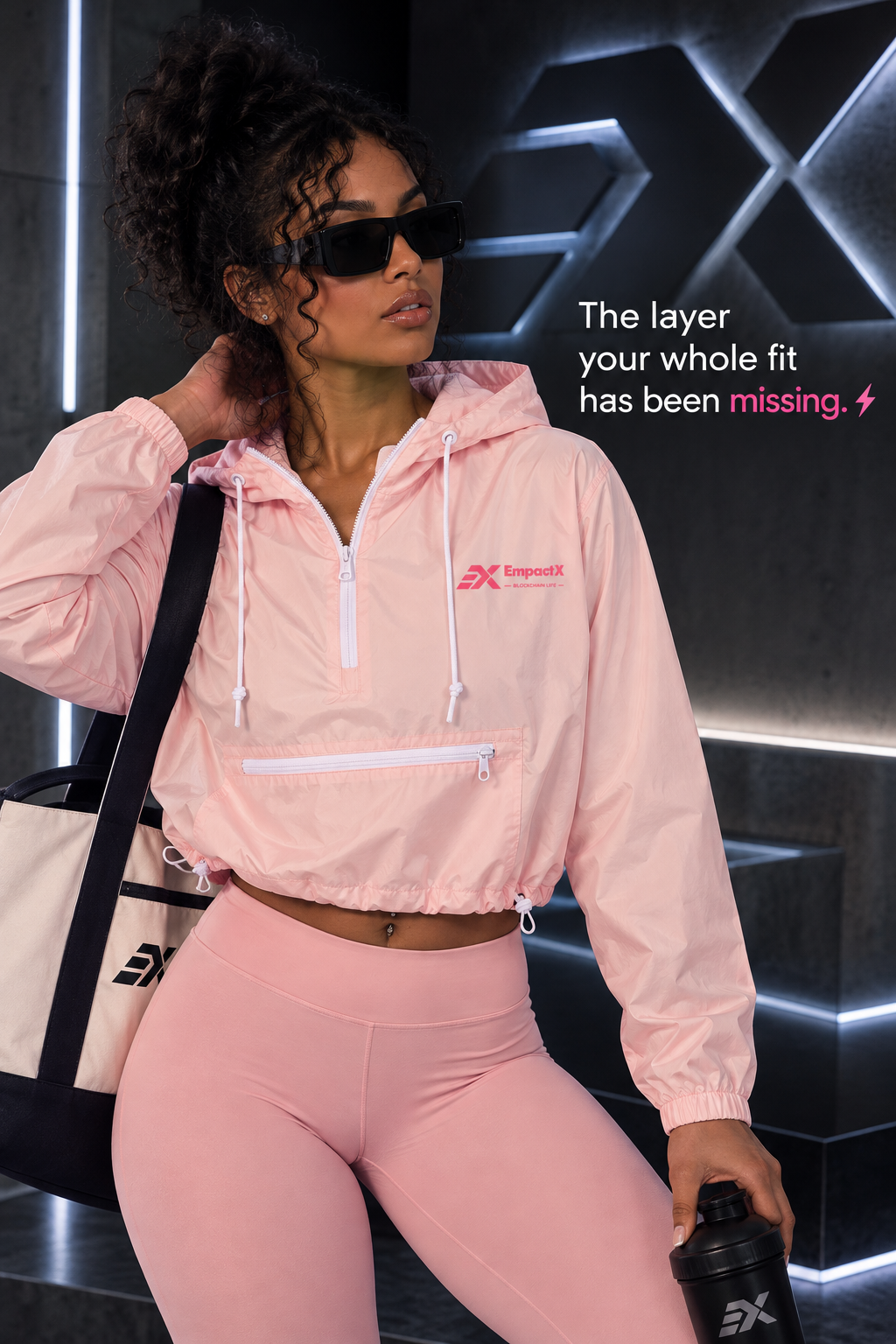 Lightweight Pullover Crop Windbreaker